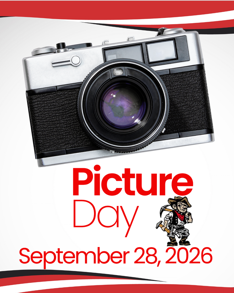 Poster with a camera icon, "Picture Day" text, and a small character. Date: September 28, 2026.