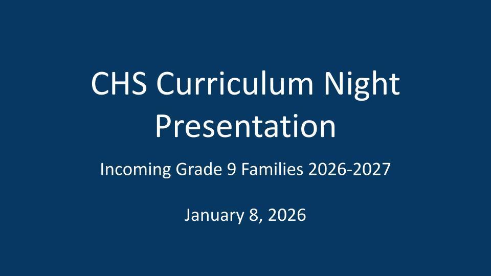 Curriculum Night