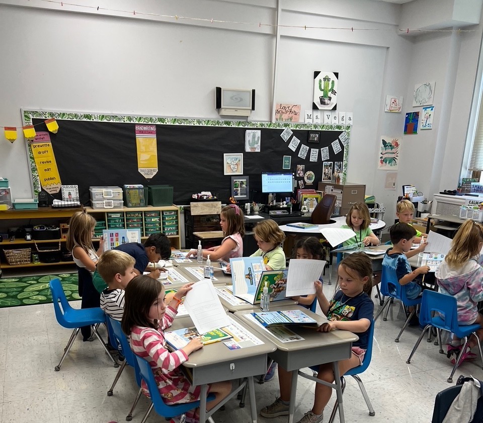Milton First Graders - Hard at Work!