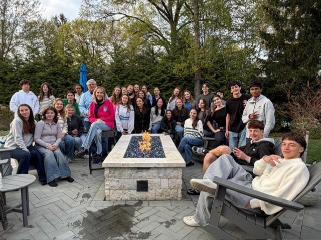 Exchange students relaxing at a CHS student's home