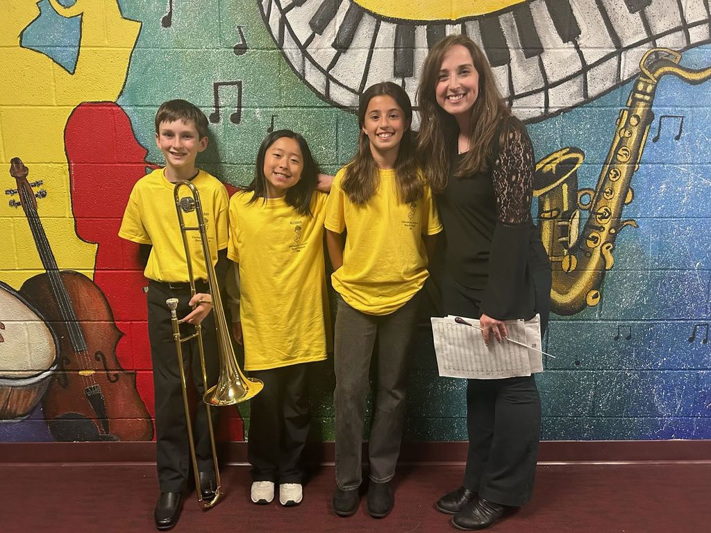 Ms. Gaul and the CMS Band Students