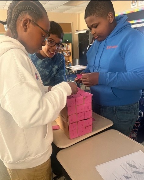 Students working on a project 