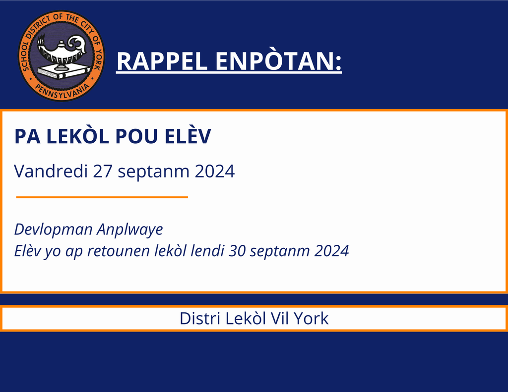 Important Reminder (Haitian Creole)