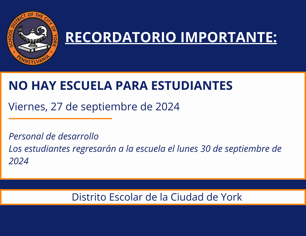 Important Reminder (Spanish)