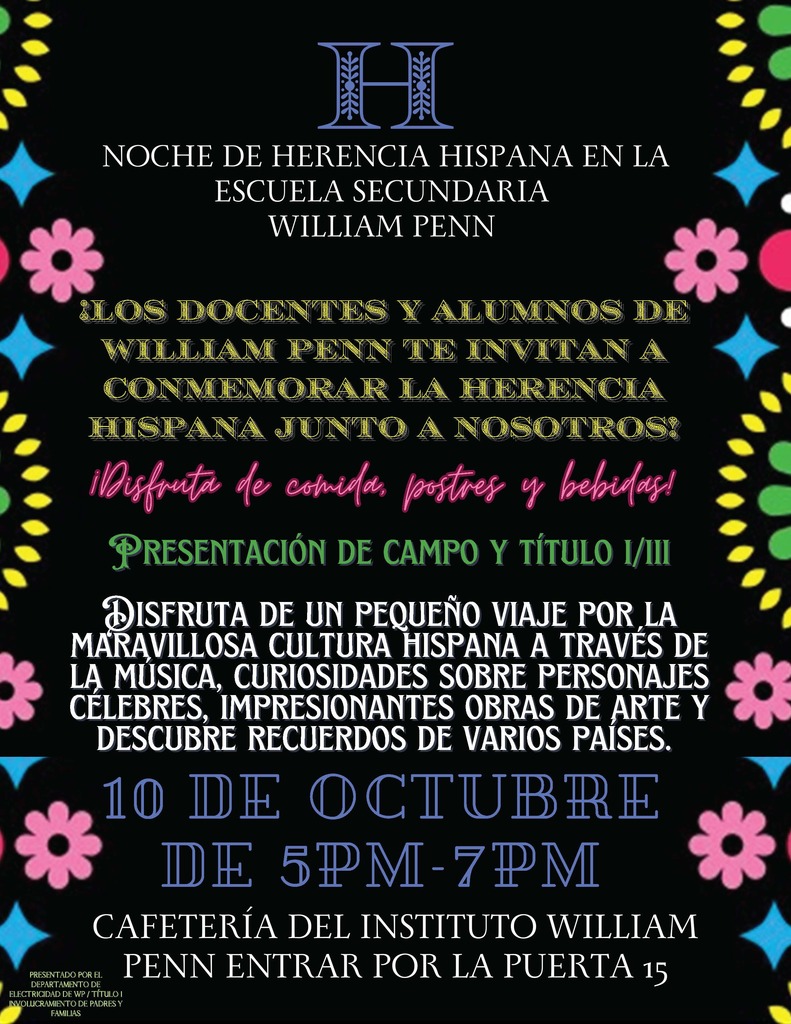 Hispanic Heritage Night Flyer (Spanish)