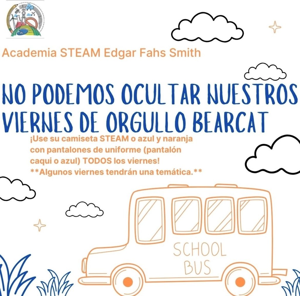 Blue and Orange Shirt Spirit Friday Flyer - Spanish