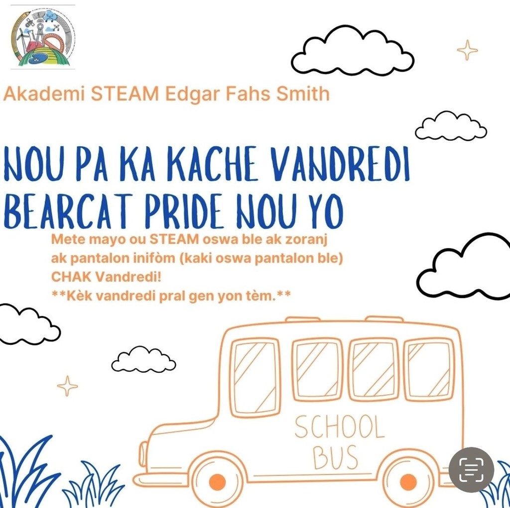 Blue and Orange Shirt Spirit Friday Flyer - Hattian Creole