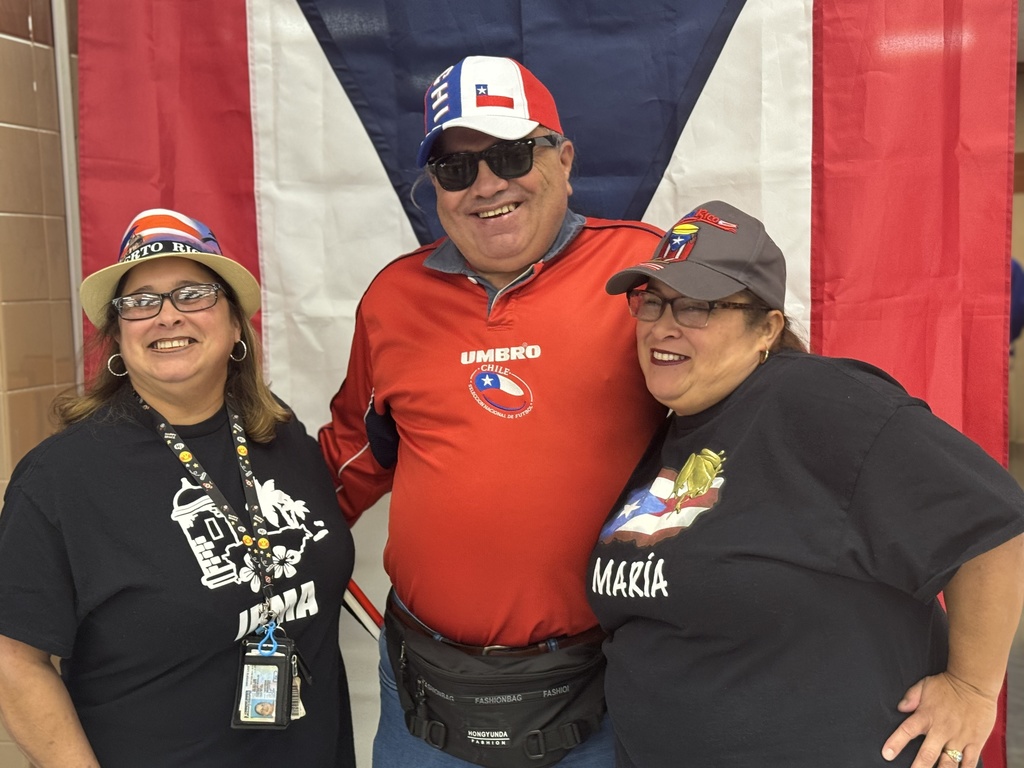 Students participating at the Hispanic Heritage Month celebration