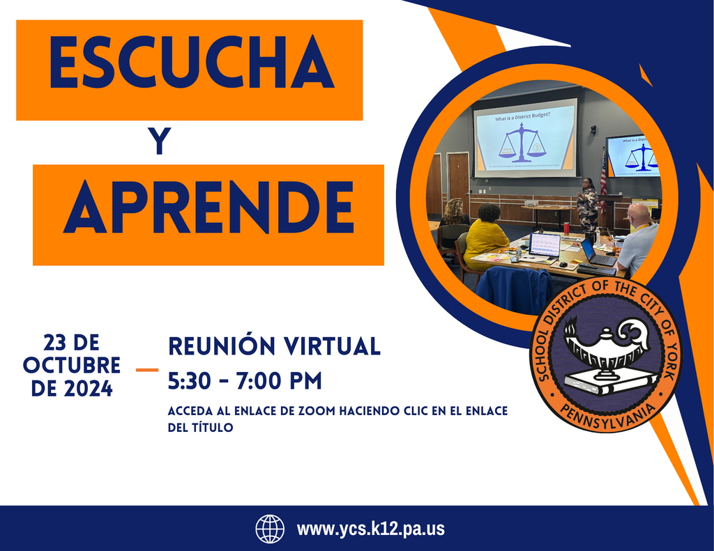 Flyer for virtual meeting - Spanish