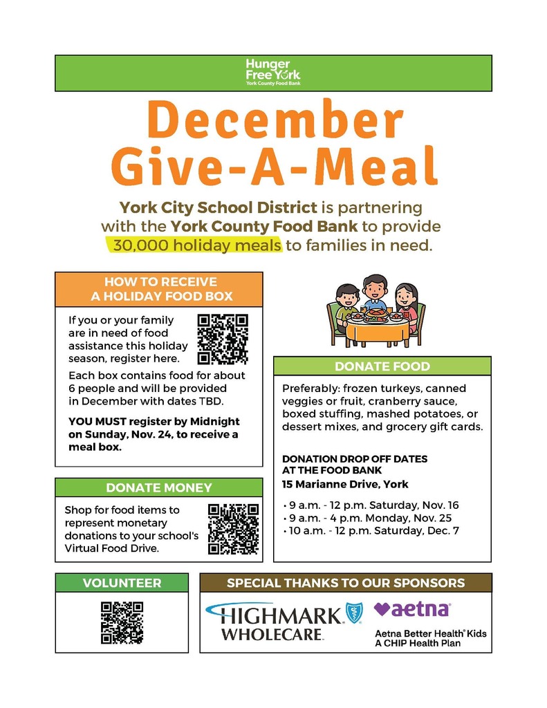 December Give A Meal flyer - English