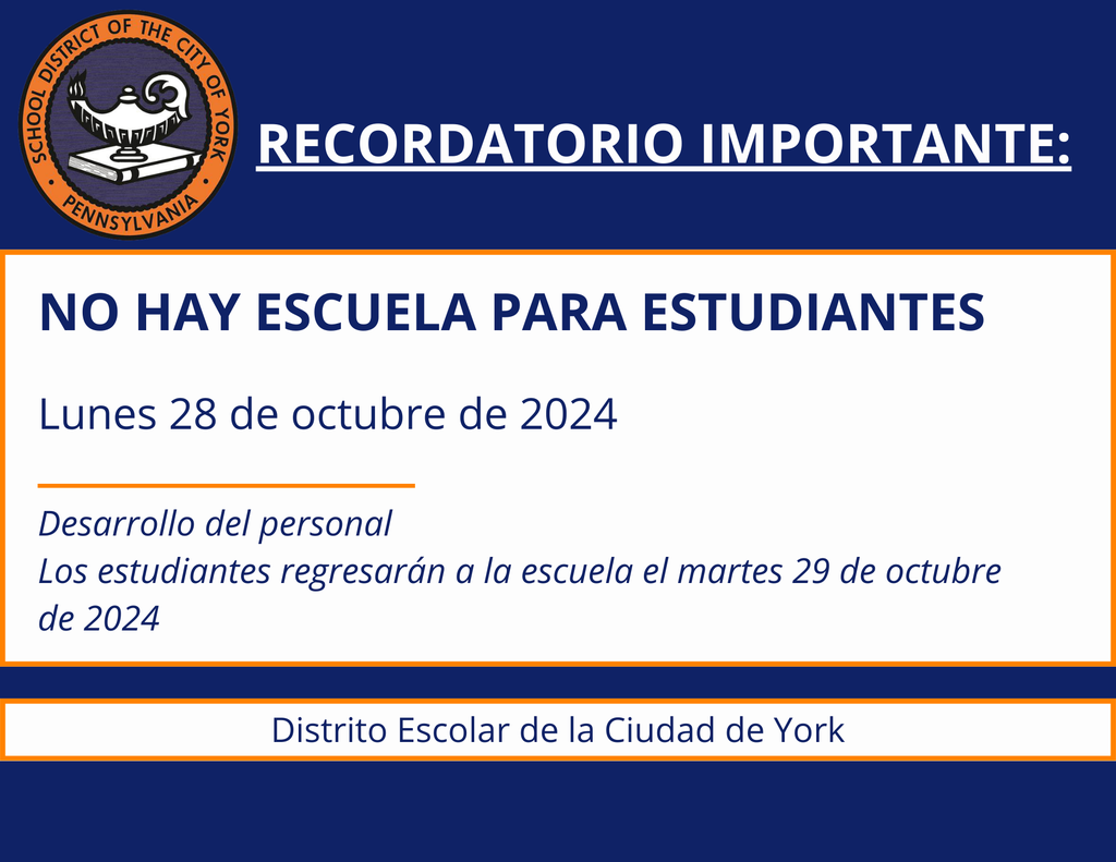 10/28 - No school for all students 