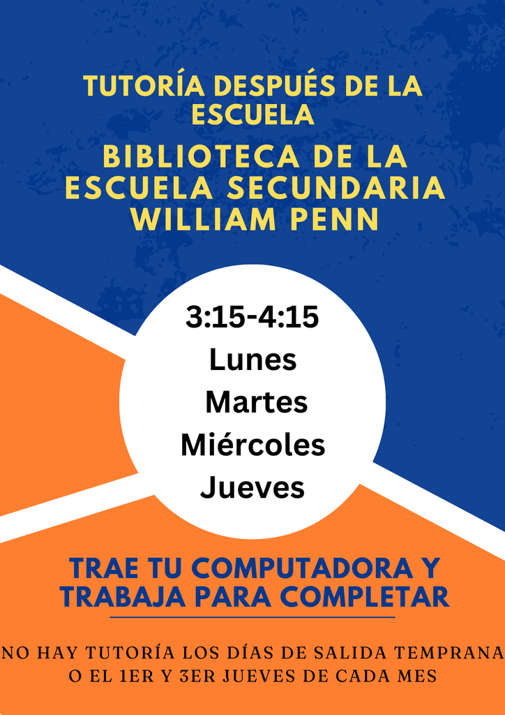 Flyer for after school tutoring