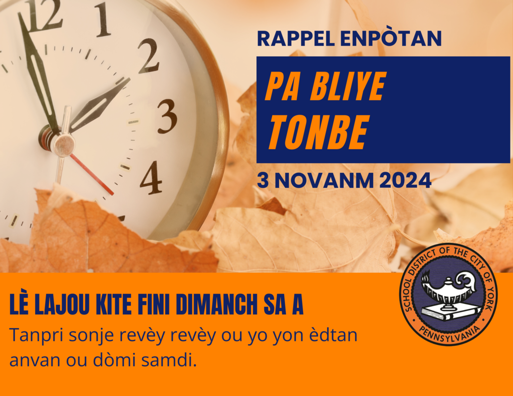 Flyer for daylight saving time 