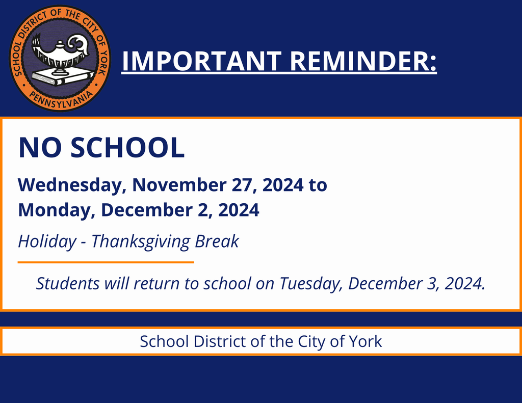 Thanksgiving Break Reminder