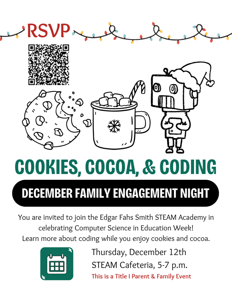 Dec STEAM family event flyer