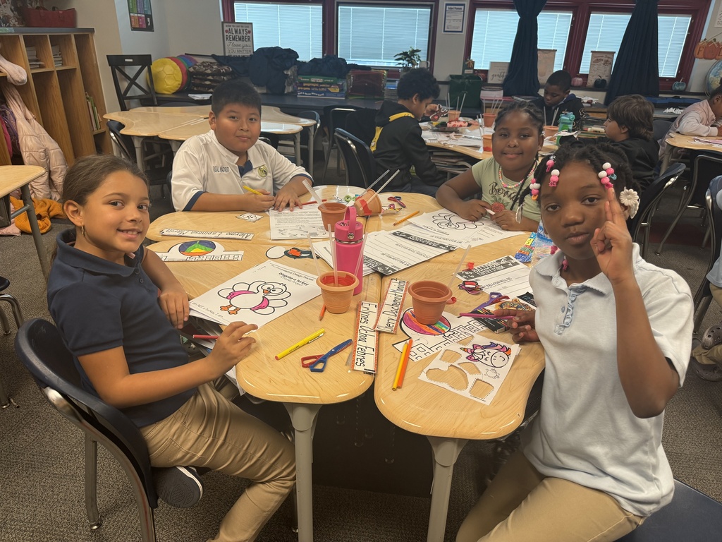 Students doing work in class