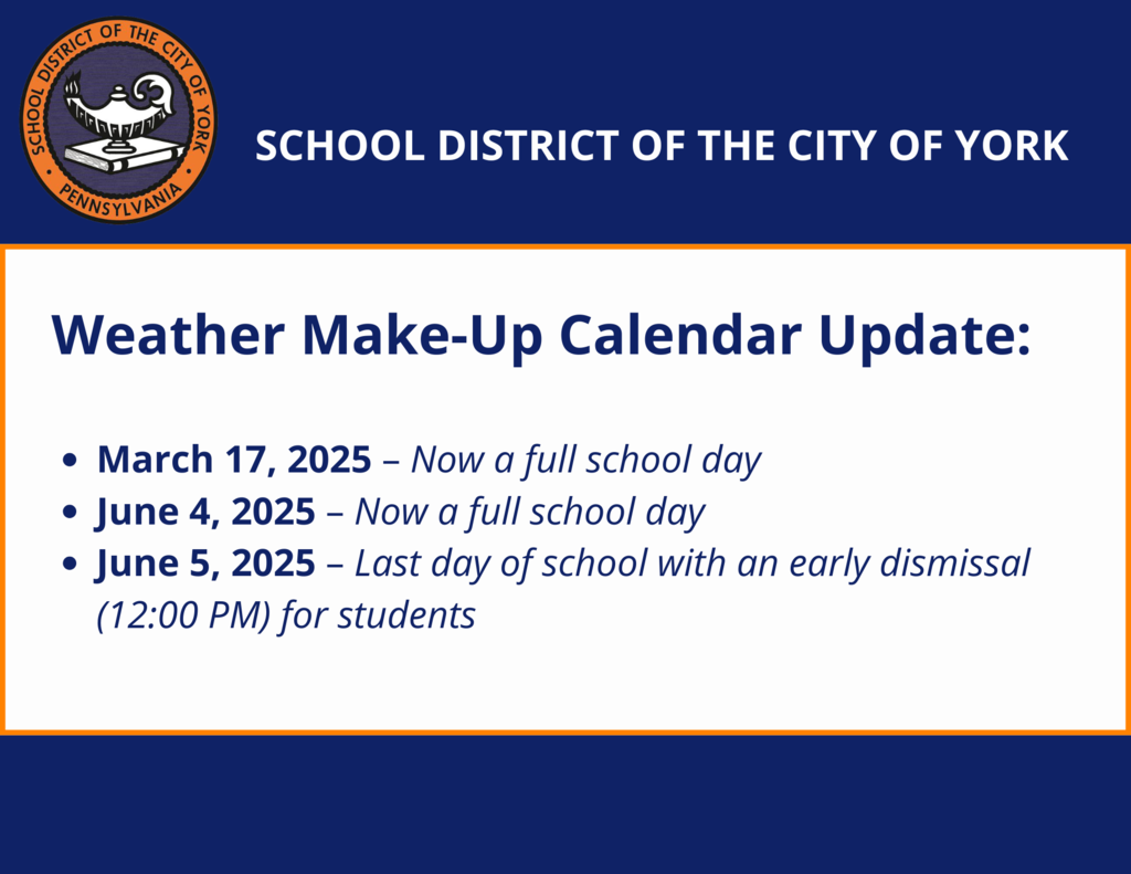 Weather Make-Up Calendar Update