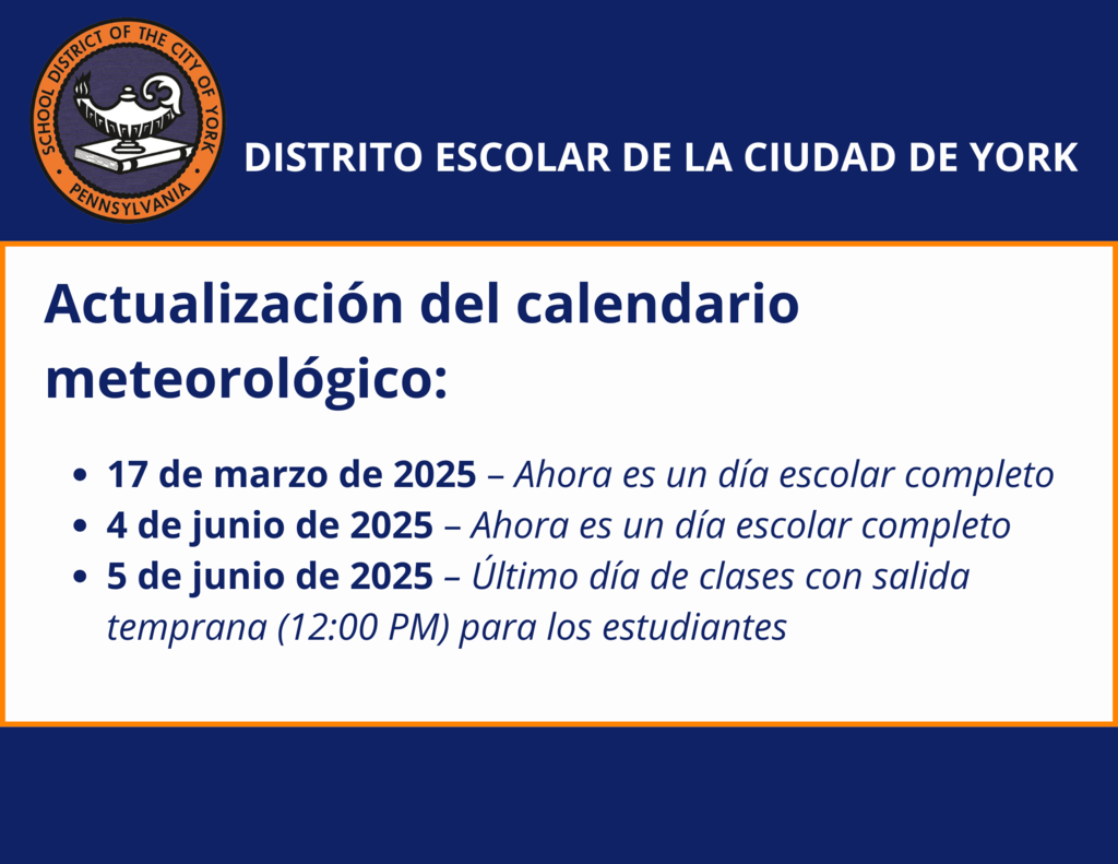 Weather Make-Up Calendar Update