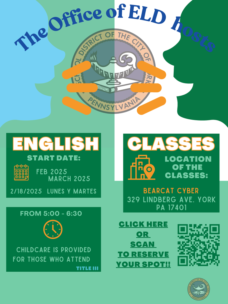 Join us for our upcoming ESL Classes!