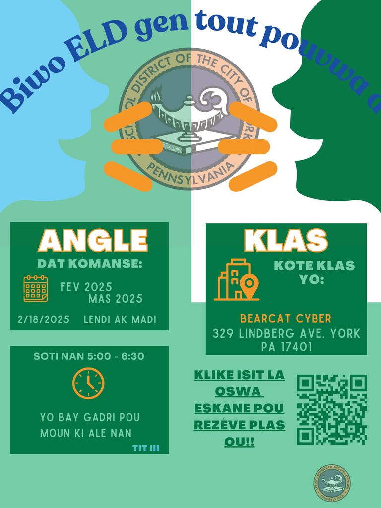 Join us for our upcoming ESL Classes!