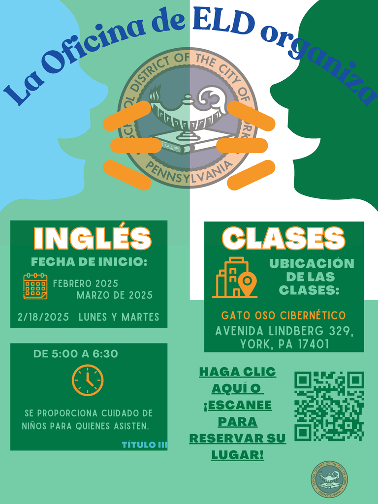 Join us for our upcoming ESL Classes!