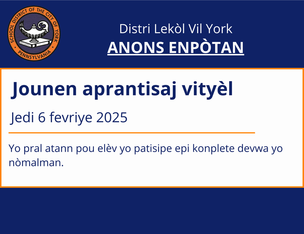 Virtual learning day