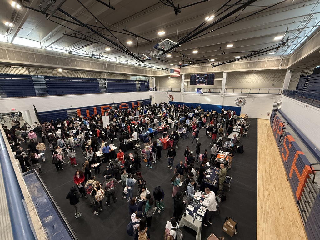 William Penn Senior High School College and Career Fair occurring in the high schools gymnasium