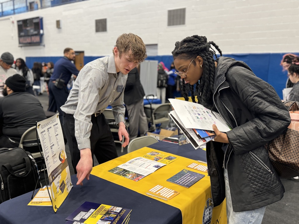 William Penn Senior High School College and Career Fair occurring in the high schools gymnasium