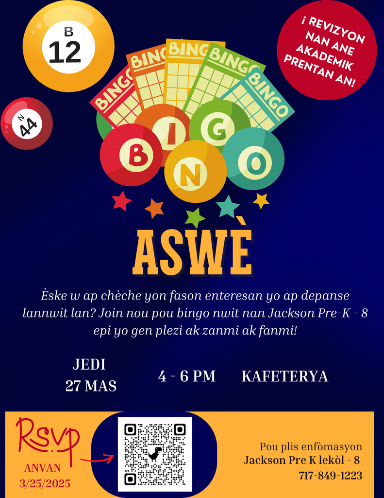 Flyer with words on it