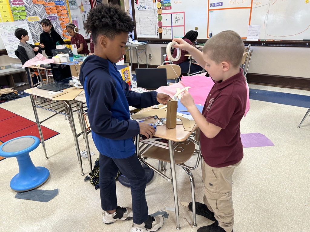 Two students working on a project