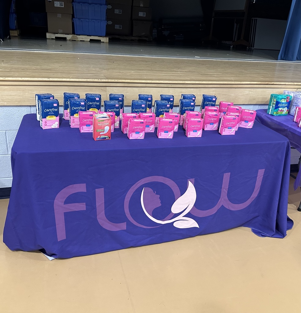 A table with products on it