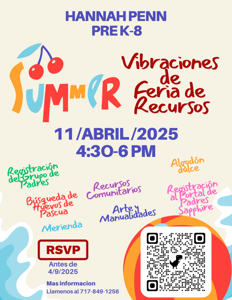 Flyer with words and graphics