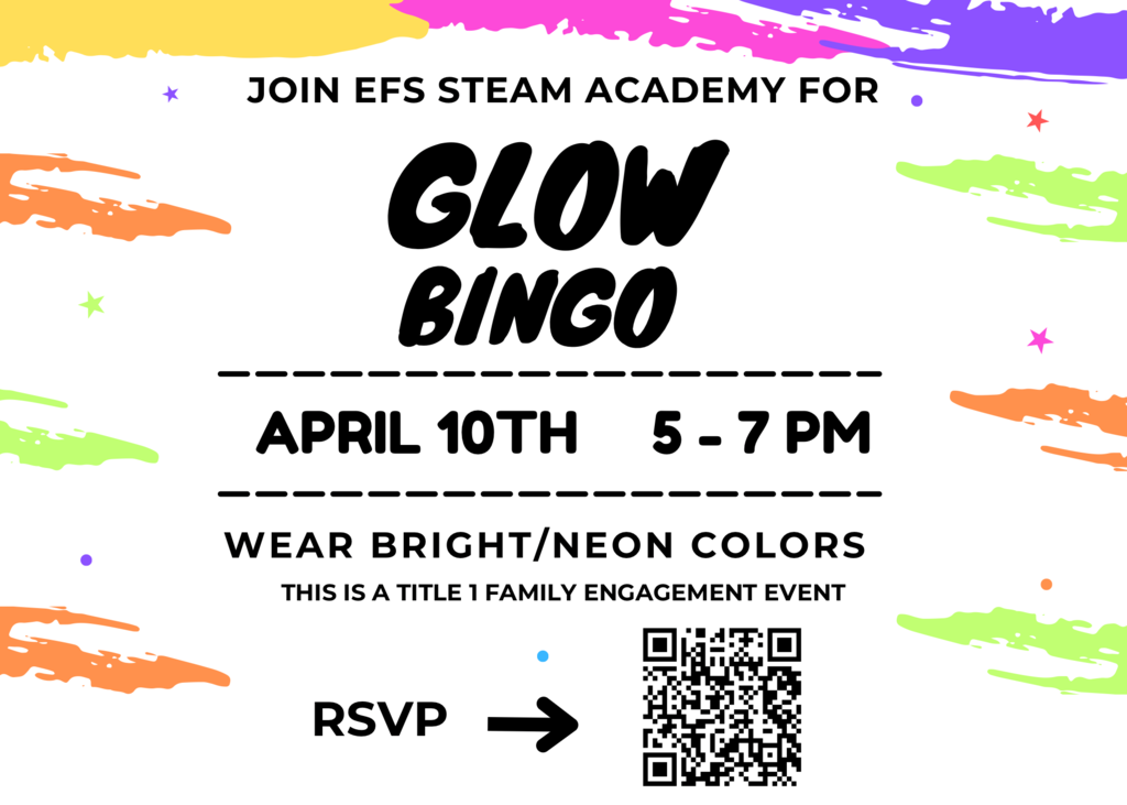 Glow Bingo April 10 at STEAM