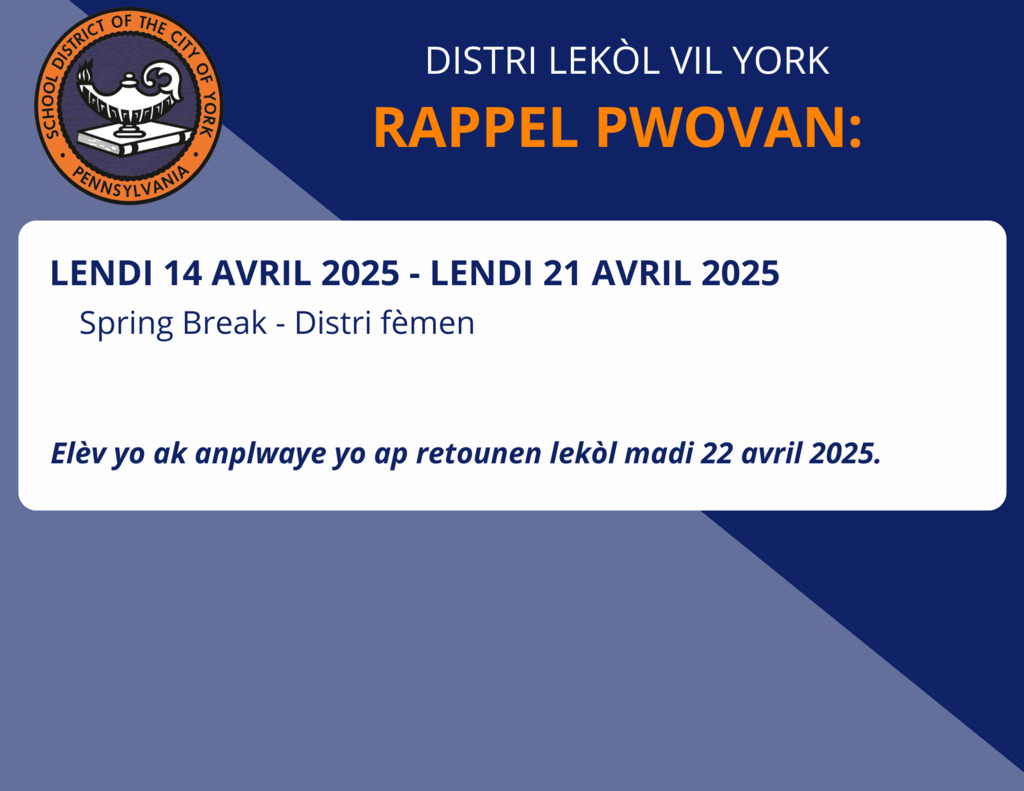 Graphic for Spring Break in Haitian Creole