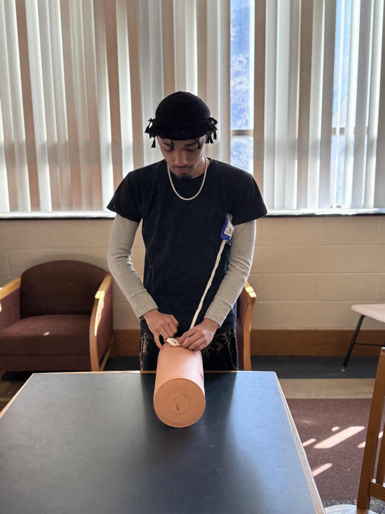 Student participating in a Stop the Bleed training