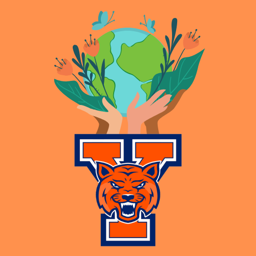 Graphic with WPSHS logo and hands on Earth