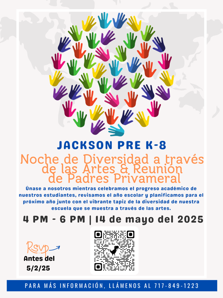 Diversity Through the Arts Night & Spring Parent Meeting Flyer