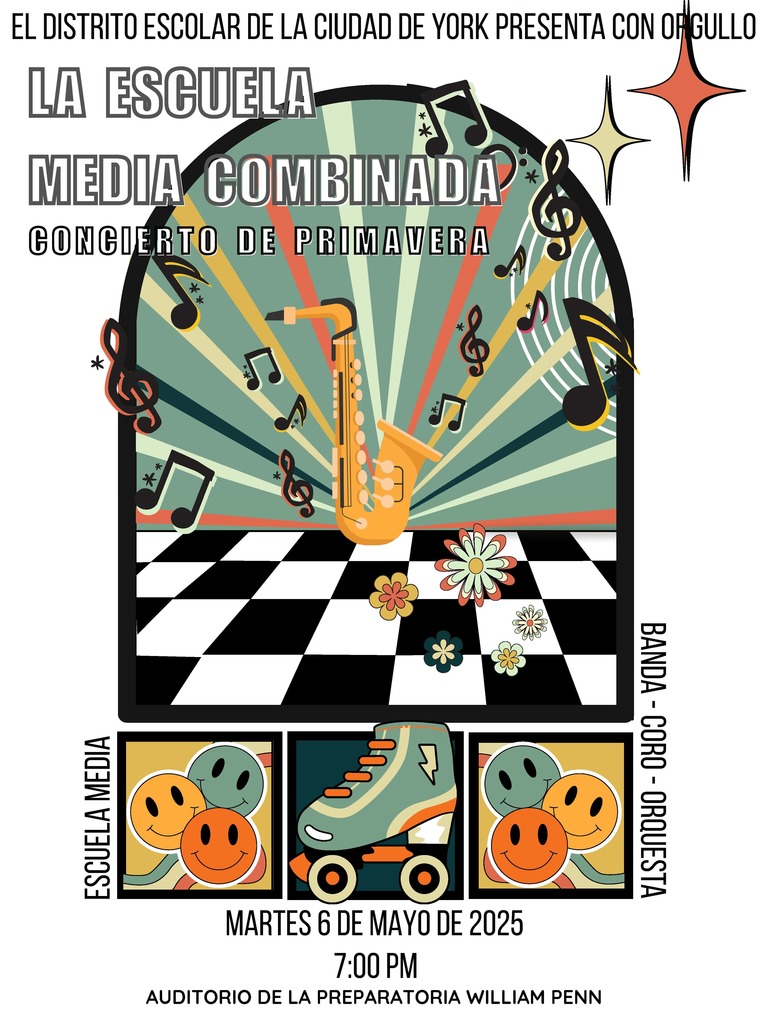 Concert Flyer with words and graphics