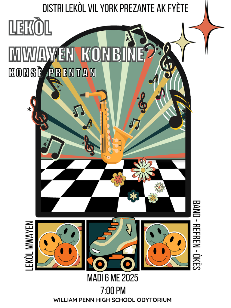 Concert Flyer with words and graphics