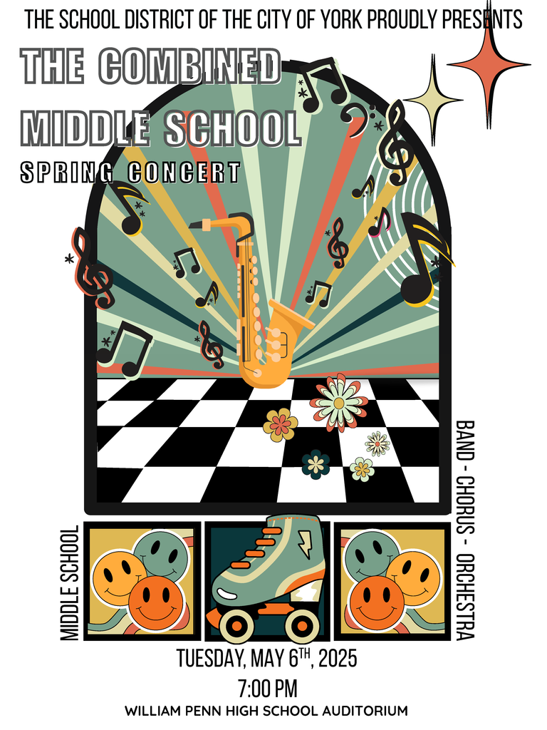 Concert Flyer with words and graphics