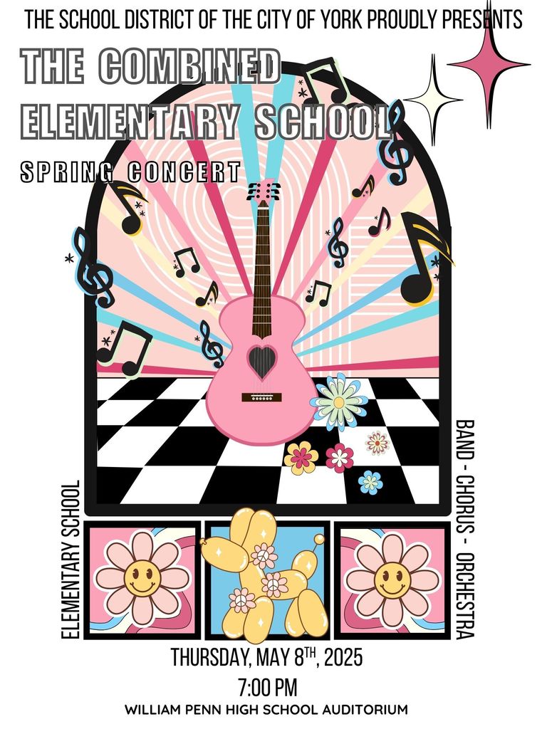 Concert Flyer with words and graphics