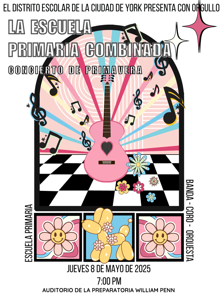 Concert Flyer with words and graphics