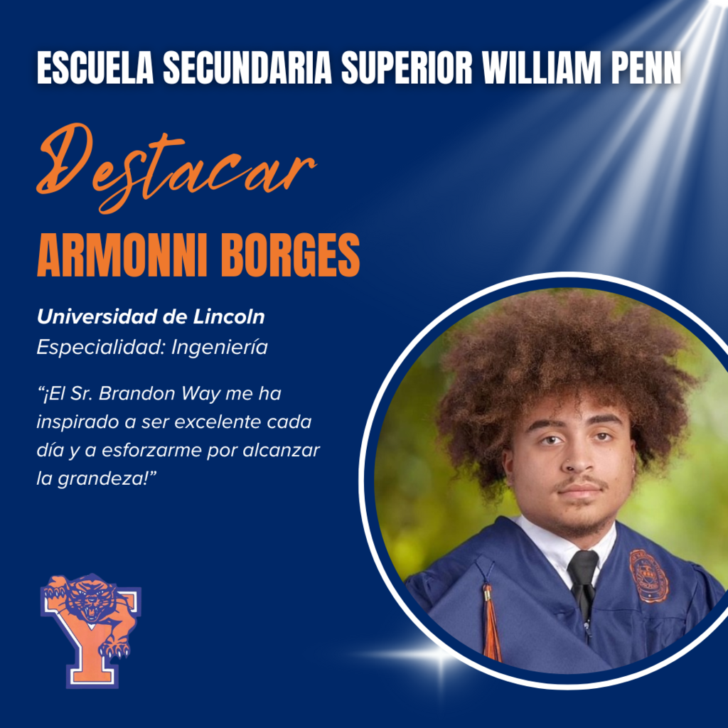 William Penn Senior High School Senior Spotlight Graphic