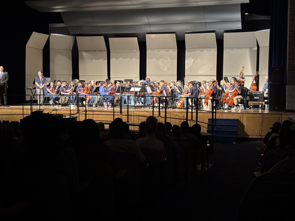 Photo of students in the Elementary Concert on stage