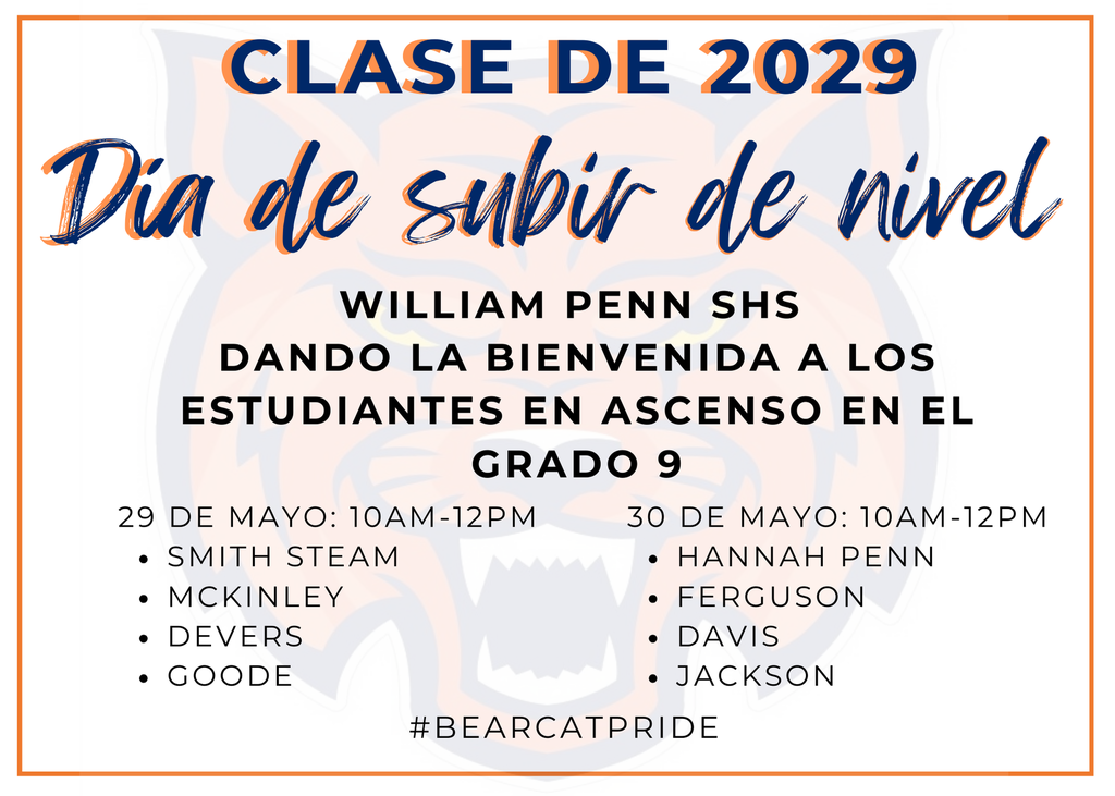 Class of 2029 Level Up Day Graphic