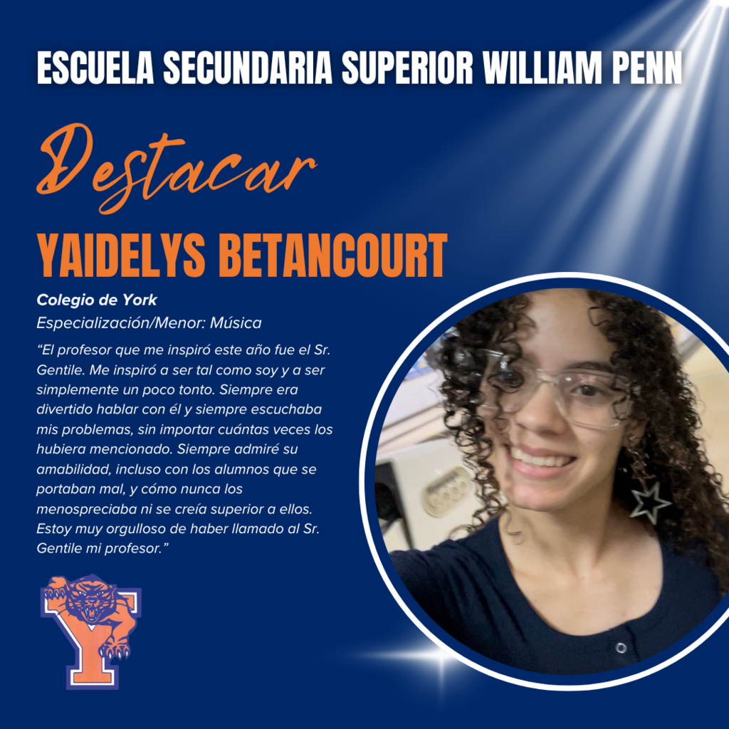 William Penn Senior Spotlight Graphic