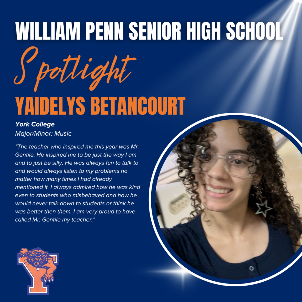 William Penn Senior Spotlight Graphic