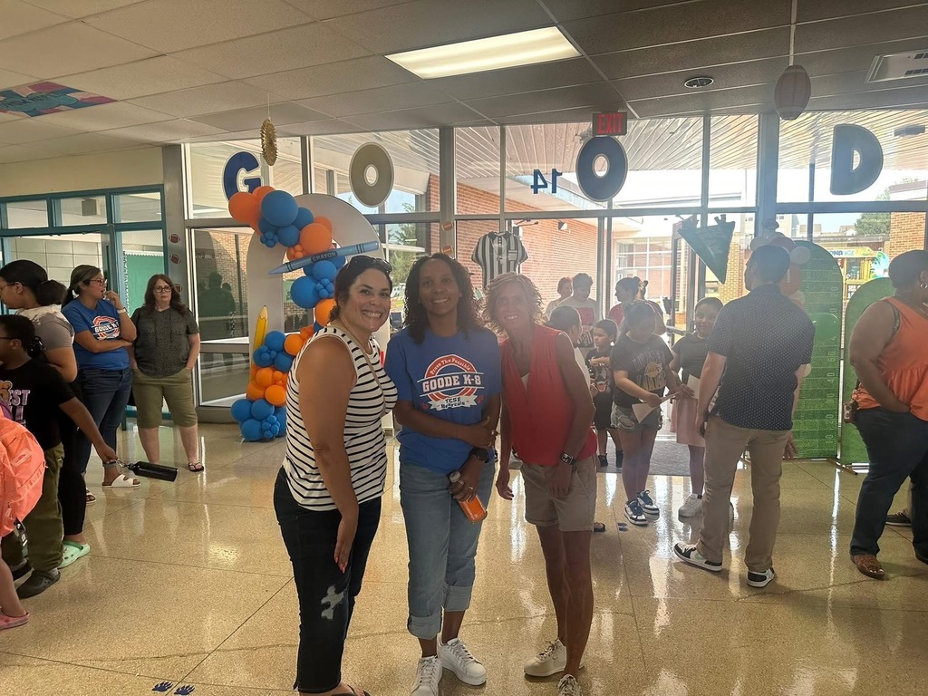 A group of district staff members at Goode PreK-8's Back to School Night.