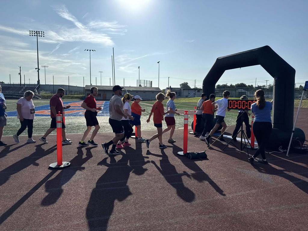 District staff preparing for the School District of the City of York's 5K Run and Walk.