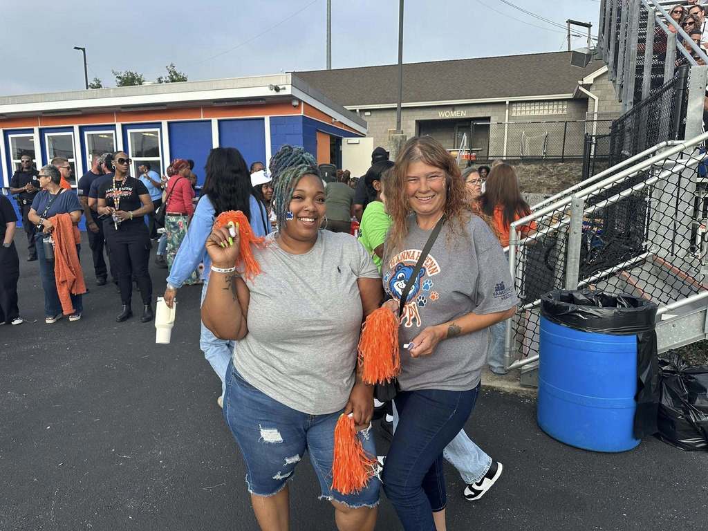 District staff posing together at the School District of the City of York's 2025-2026 Opening Kick-Off Day.